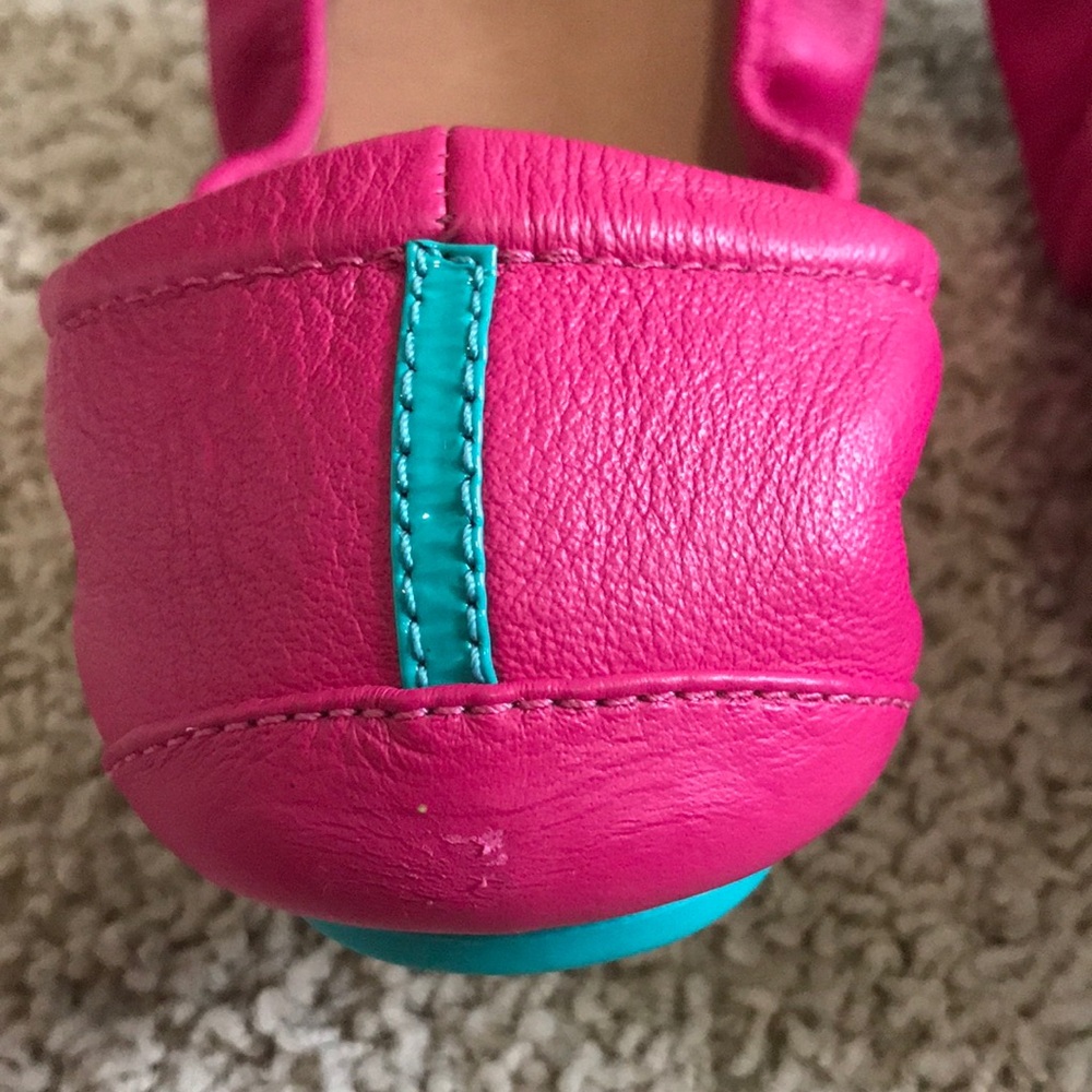 🐬TIEKS Fuchsia Blue Foldable Ballet Flats with Rounded Toe - Picture 2 of 13